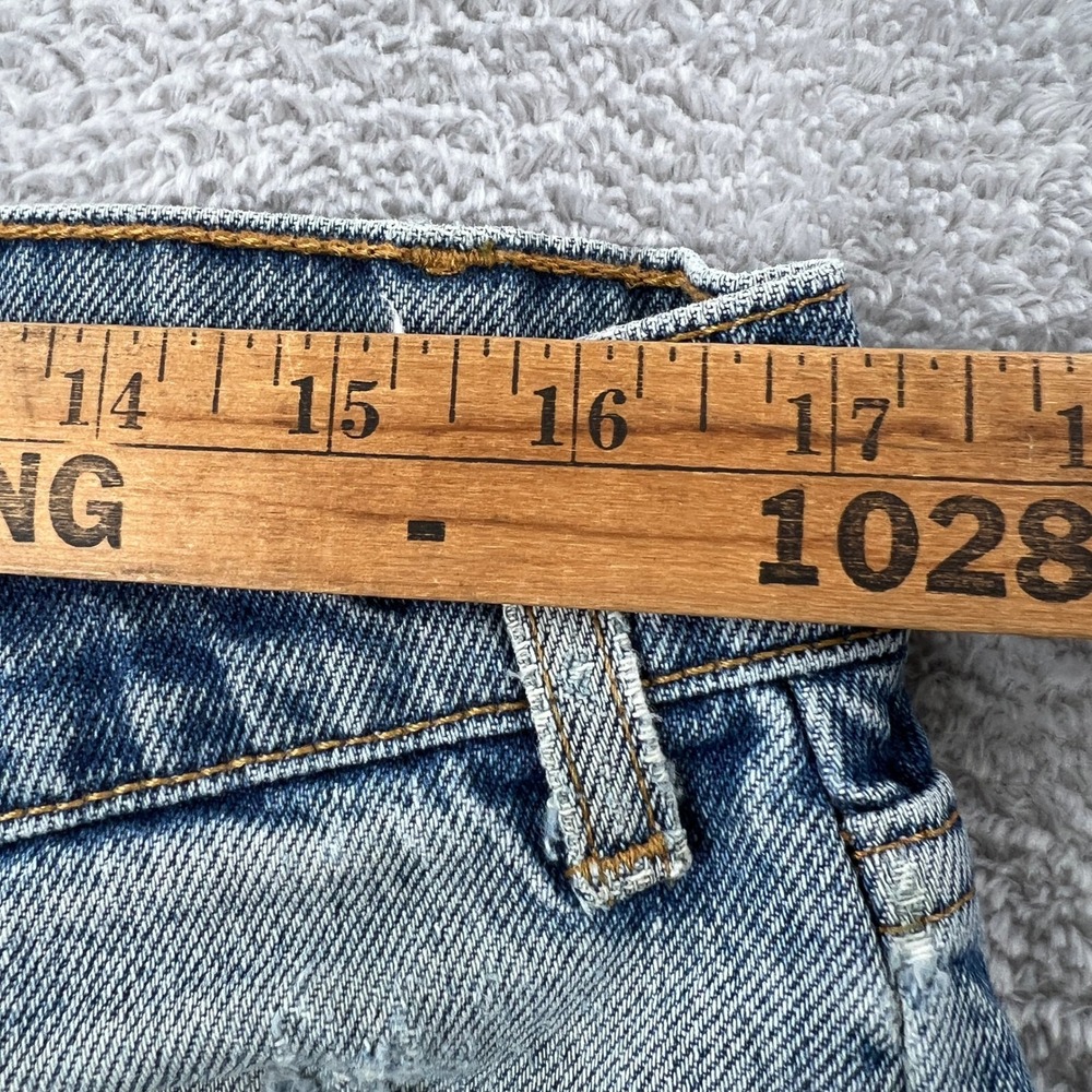 Levi's Orange Tab 505 Straight Leg 36x28 Blue Vintage Distressed Whisker Fade - Picture 9 of 16